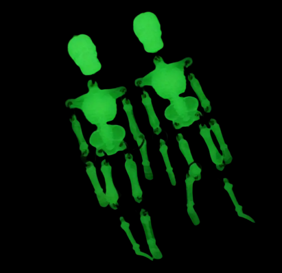 Glow in the Dark Skeleton Keychain