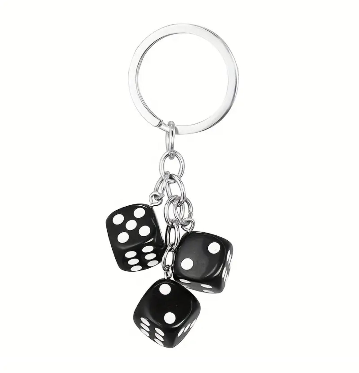 Black Dice Keychain