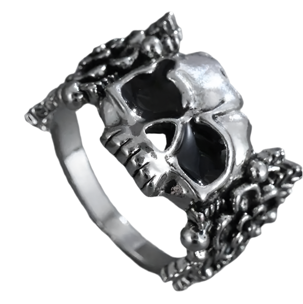 Skull & Flowers Ring