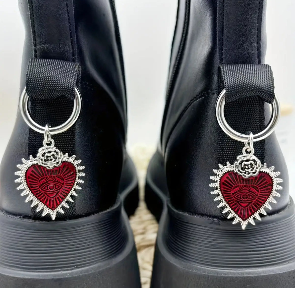 Rose/Sacred Heart Boot Charms