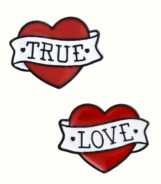 True Love Heart Pins