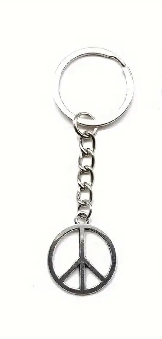 Peace Sign Keychain