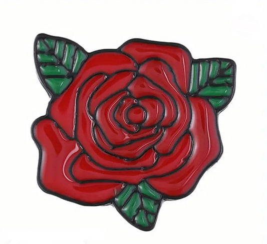Red Rose Pin