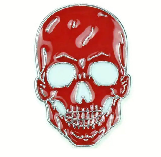 Red Skull Pin