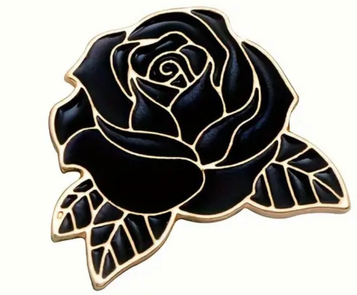 Black Rose Pin