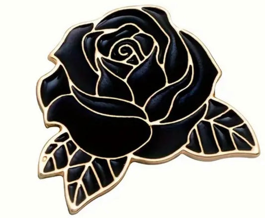 Black Rose Pin
