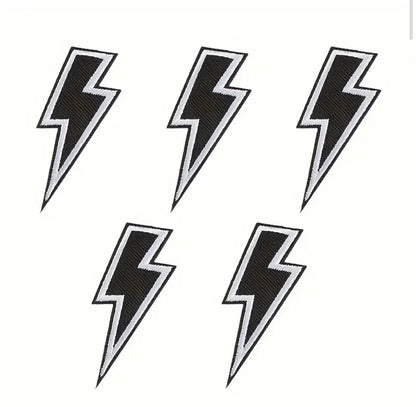 Black Lightning Bolt Patch