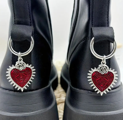 Rose/Sacred Heart Boot Charms